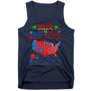 2024 Electoral Map Merry Christmas Trump Landslide Holiday Tank Top