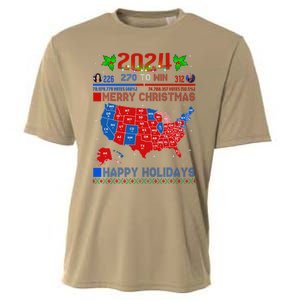 2024 Electoral Map Merry Christmas Trump Landslide Holiday Cooling Performance Crew T-Shirt