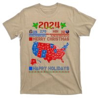 2024 Electoral Map Merry Christmas Trump Landslide Holiday T-Shirt