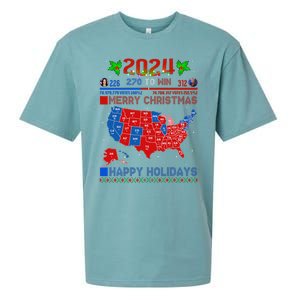 2024 Electoral Map Merry Christmas Trump Landslide Holiday Sueded Cloud Jersey T-Shirt