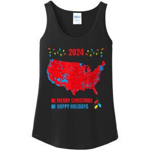 2024 Electoral Map Merry Christmas Trump Landslide Holiday Ladies Essential Tank