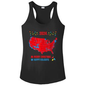 2024 Electoral Map Merry Christmas Trump Landslide Holiday Ladies PosiCharge Competitor Racerback Tank