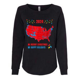 2024 Electoral Map Merry Christmas Trump Landslide Holiday Womens California Wash Sweatshirt