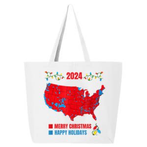 2024 Electoral Map Merry Christmas Trump Landslide Holiday 25L Jumbo Tote