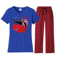 2024 Electoral Map Trump 312 Red 2024 Election Results Map Women's Flannel Pajama Set