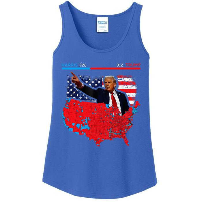 2024 Electoral Map Trump 312 Red 2024 Election Results Map Ladies Essential Tank