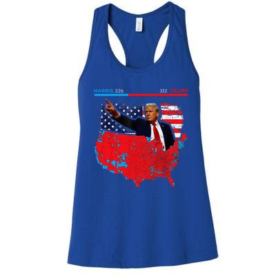 2024 Electoral Map Trump 312 Red 2024 Election Results Map Women's Racerback Tank