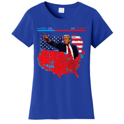 2024 Electoral Map Trump 312 Red 2024 Election Results Map Women's T-Shirt