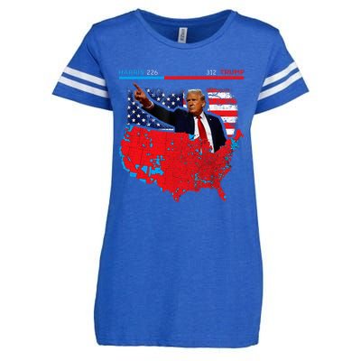 2024 Electoral Map Trump 312 Red 2024 Election Results Map Enza Ladies Jersey Football T-Shirt