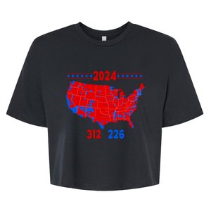 2024 Electoral Map Trump 312 Red 2024 Election Results Map Bella+Canvas Jersey Crop Tee