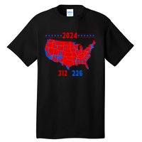 2024 Electoral Map Trump 312 Red 2024 Election Results Map Tall T-Shirt