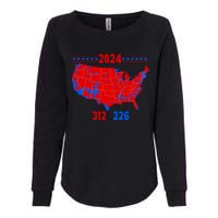 2024 Electoral Map Trump 312 Red 2024 Election Results Map Womens California Wash Sweatshirt