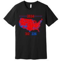 2024 Electoral Map Trump 312 Red 2024 Election Results Map Premium T-Shirt