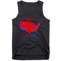 2024 Electoral Map Trump 312 Red 2024 Election Results Map Tank Top