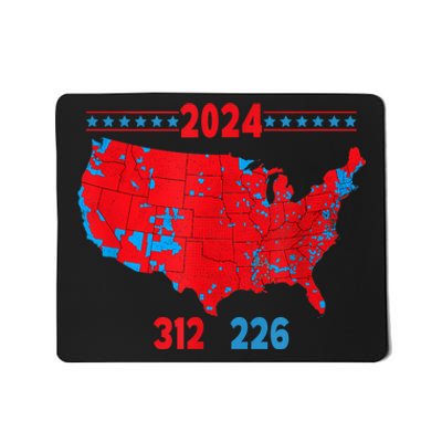 2024 Electoral Map Trump 312 Red 2024 Election Results Map Mousepad