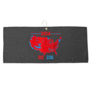 2024 Electoral Map Trump 312 Red 2024 Election Results Map Large Microfiber Waffle Golf Towel