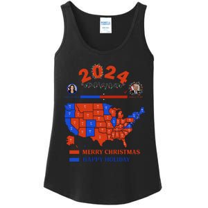 2024 Electoral Map Merry Christmas Trump Landslide Holiday Ladies Essential Tank