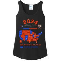 2024 Electoral Map Merry Christmas Trump Landslide Holiday Ladies Essential Tank