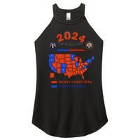 2024 Electoral Map Merry Christmas Trump Landslide Holiday Women's Perfect Tri Rocker Tank