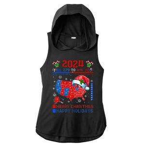 2024 Electoral Map Merry Christmas Trump Landslide Holiday Ladies PosiCharge Tri-Blend Wicking Draft Hoodie Tank