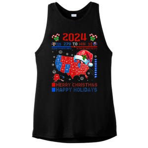 2024 Electoral Map Merry Christmas Trump Landslide Holiday Ladies PosiCharge Tri-Blend Wicking Tank