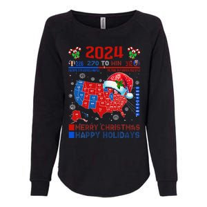 2024 Electoral Map Merry Christmas Trump Landslide Holiday Womens California Wash Sweatshirt