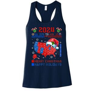 2024 Electoral Map Merry Christmas Trump Landslide Holiday Women's Racerback Tank