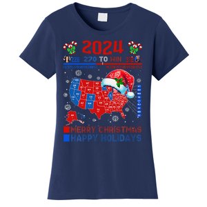 2024 Electoral Map Merry Christmas Trump Landslide Holiday Women's T-Shirt