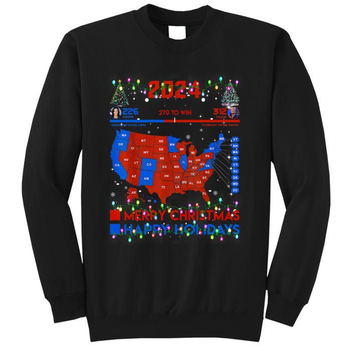 2024 Electoral Map Merry Christmas Trump Landslide Holiday Sweatshirt