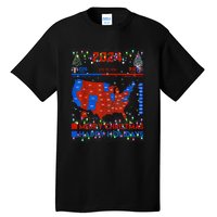 2024 Electoral Map Merry Christmas Trump Landslide Holiday Tall T-Shirt