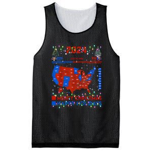 2024 Electoral Map Merry Christmas Trump Landslide Holiday Mesh Reversible Basketball Jersey Tank