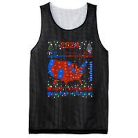 2024 Electoral Map Merry Christmas Trump Landslide Holiday Mesh Reversible Basketball Jersey Tank