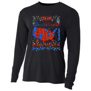 2024 Electoral Map Merry Christmas Trump Landslide Holiday Cooling Performance Long Sleeve Crew