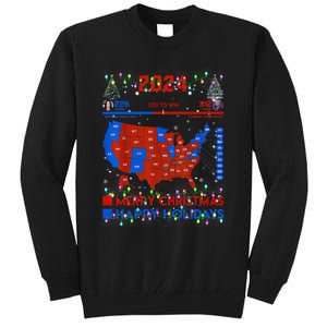 2024 Electoral Map Merry Christmas Trump Landslide Holiday Tall Sweatshirt