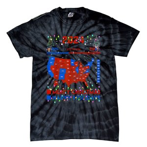 2024 Electoral Map Merry Christmas Trump Landslide Holiday Tie-Dye T-Shirt