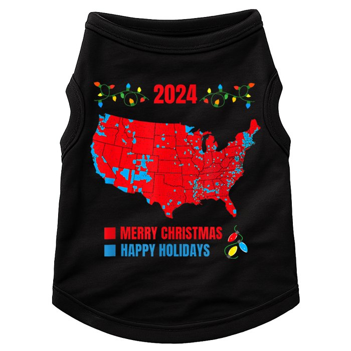 2024 Electoral Map Merry Christmas Trump Landslide Holiday Doggie Tank