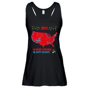 2024 Electoral Map Merry Christmas Trump Landslide Holiday Ladies Essential Flowy Tank