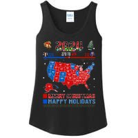 2024 Electoral Map Merry Christmas Trump Landslide Holiday Ladies Essential Tank