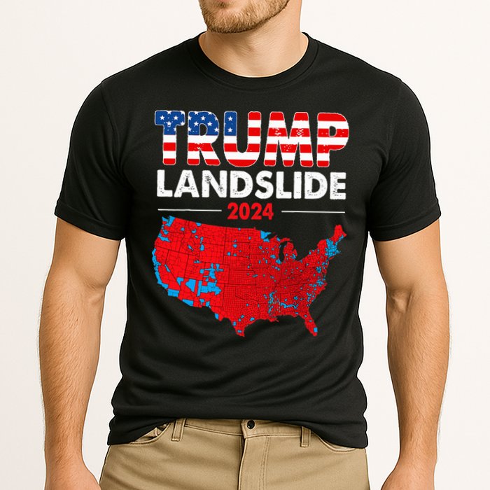 2024 Electoral Map Trump Landslide Red Election Map Cooling Performance Crew T-Shirt