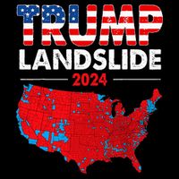 2024 Electoral Map Trump Landslide Red Election Map Cooling Performance Crew T-Shirt