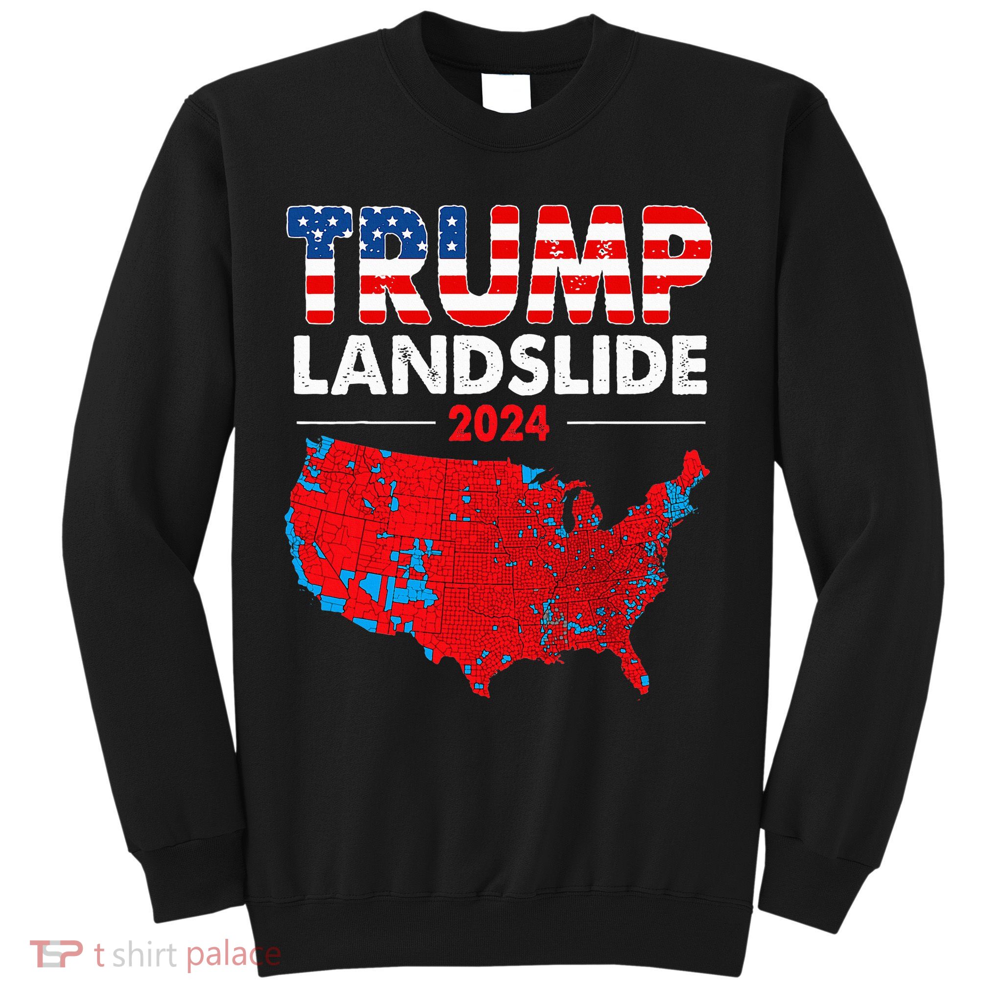 2024 Electoral Map Trump Landslide Red Election Map Sweatshirt
