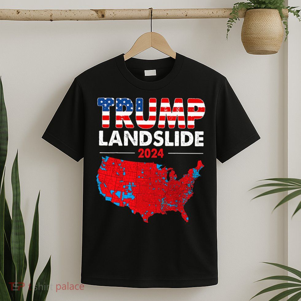 2024 Electoral Map Trump Landslide Red Election Map T-Shirt
