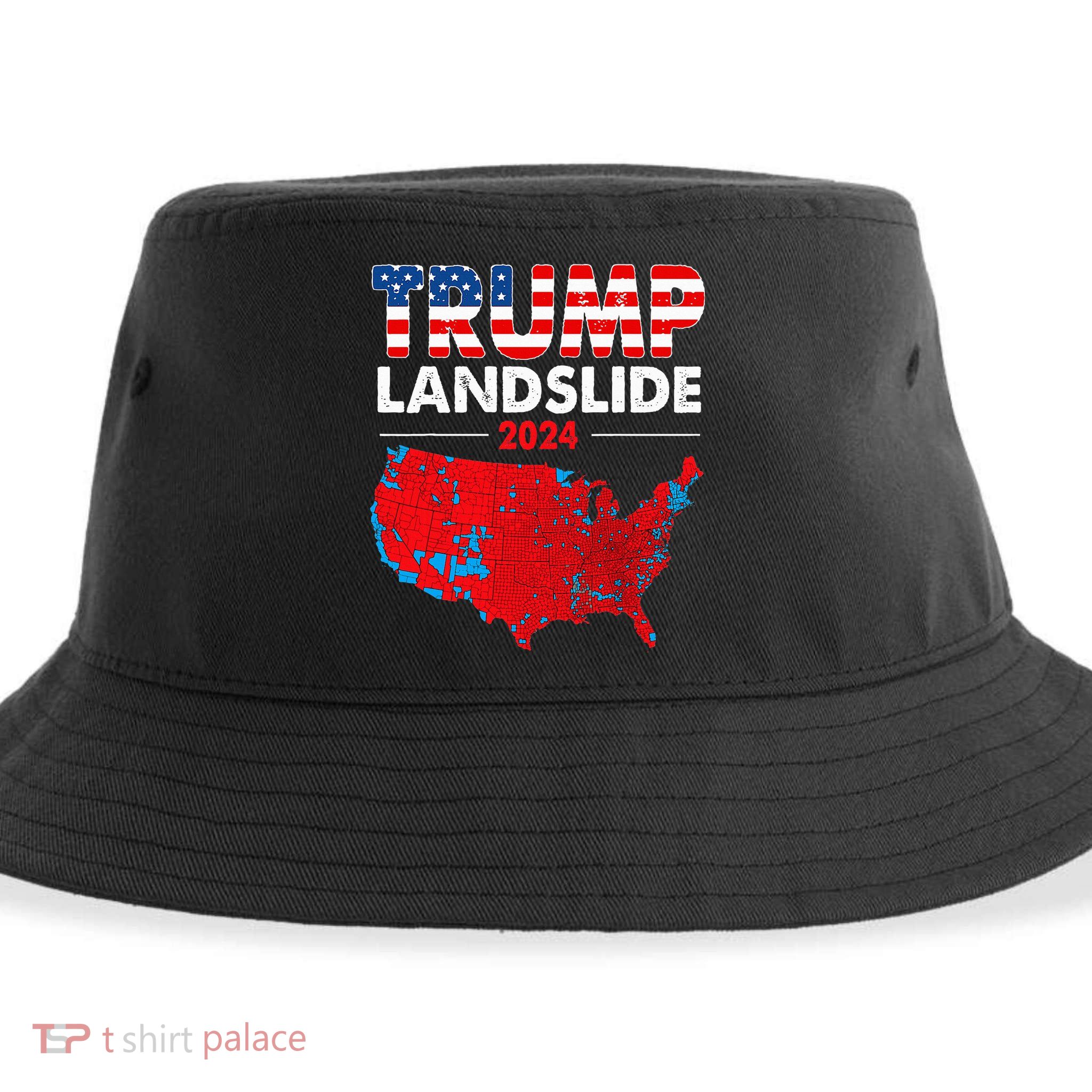 2024 Electoral Map Trump Landslide Red Election Map Sustainable Bucket Hat