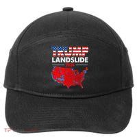 2024 Electoral Map Trump Landslide Red Election Map 7-Panel Snapback Hat