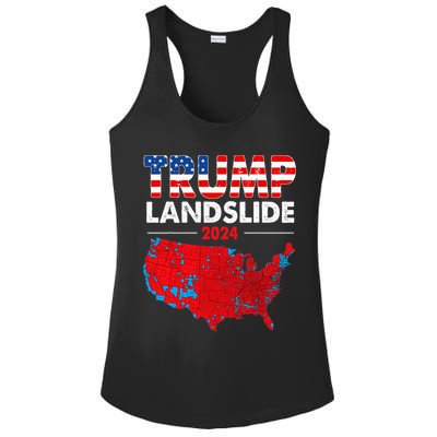 2024 Electoral Map Trump Landslide Red Election Map Ladies PosiCharge Competitor Racerback Tank