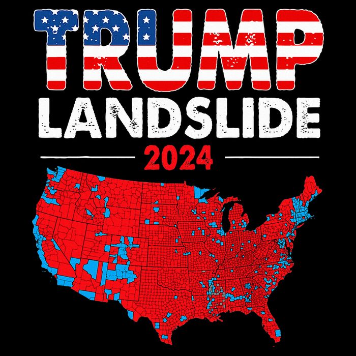 2024 Electoral Map Trump Landslide Red Election Map Tall Sweatshirt