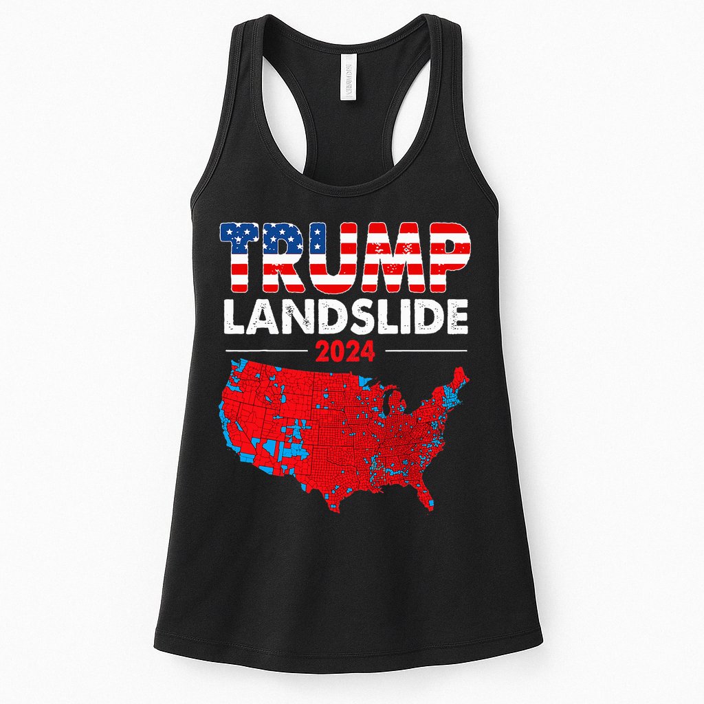 2024 Electoral Map Trump Landslide Red Election Map Womens Tank Top