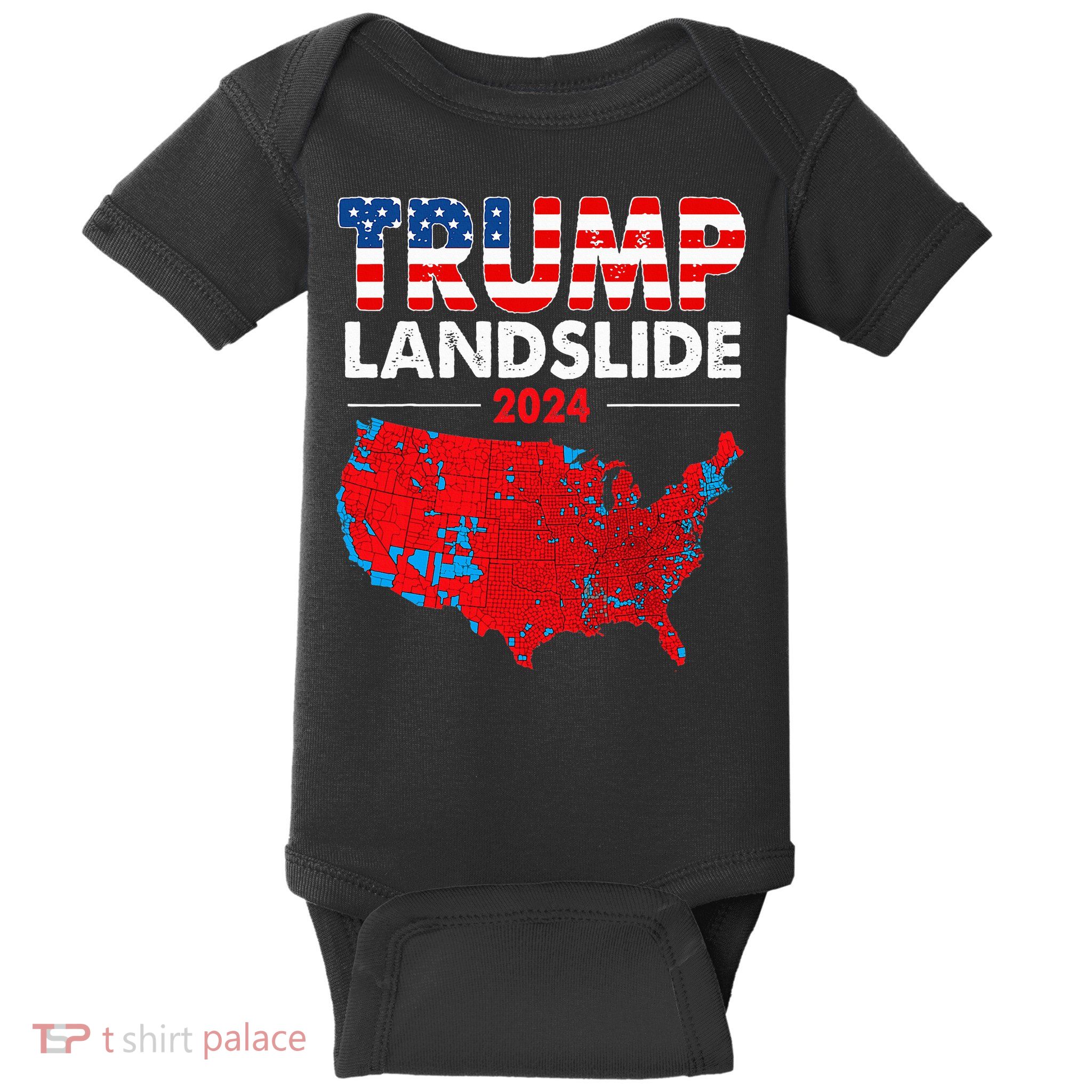 2024 Electoral Map Trump Landslide Red Election Map Baby Bodysuit