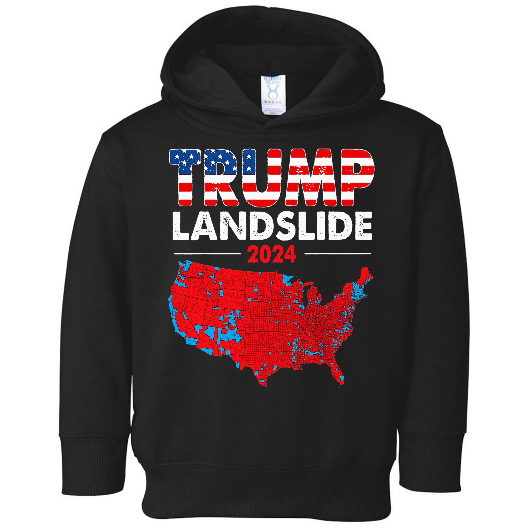 2024 Electoral Map Trump Landslide Red Election Map Toddler Hoodie