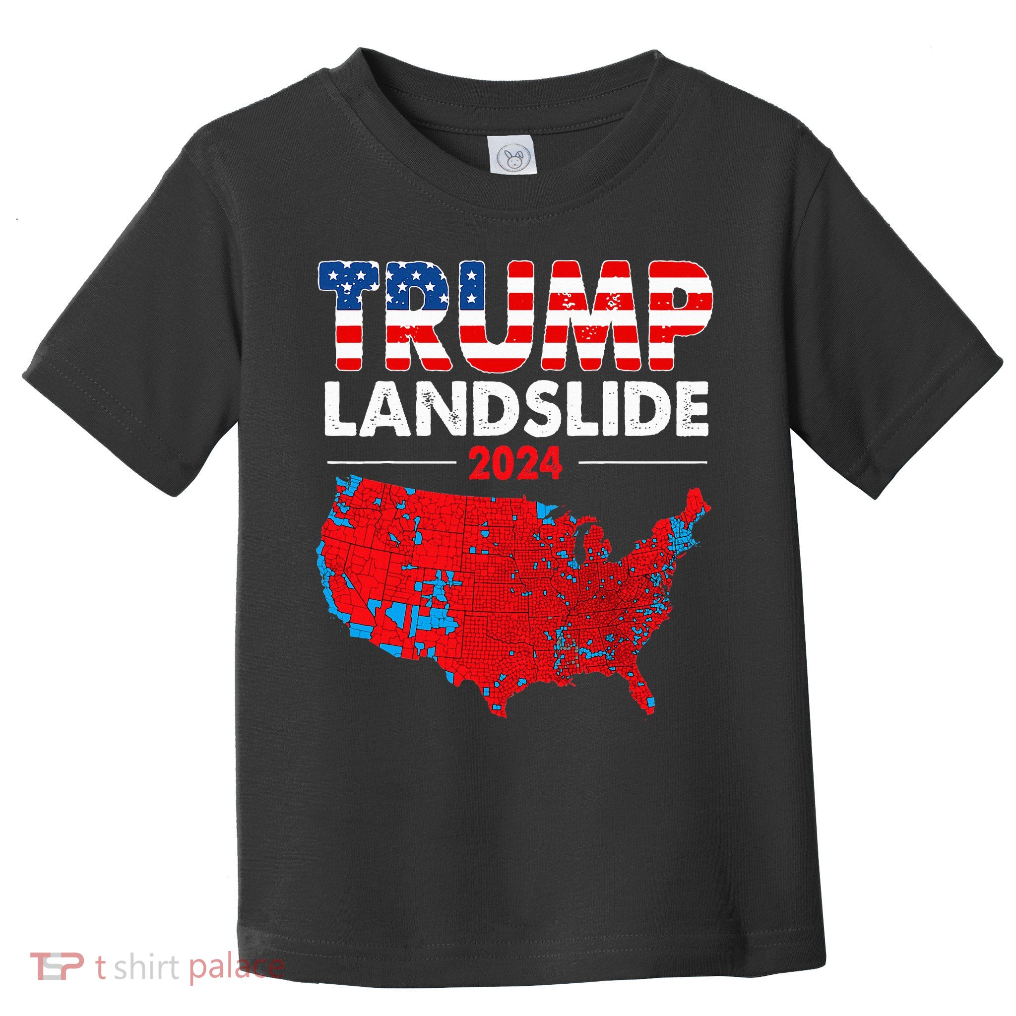 2024 Electoral Map Trump Landslide Red Election Map Toddler T-Shirt